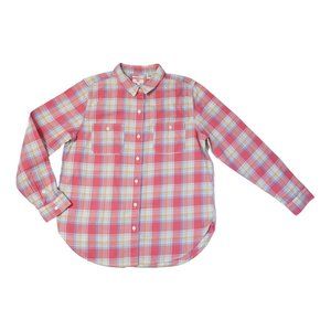 Levi’s Pink and White Men Boyfriend Fit Lightweight Long Sleeve Shirt Size Large